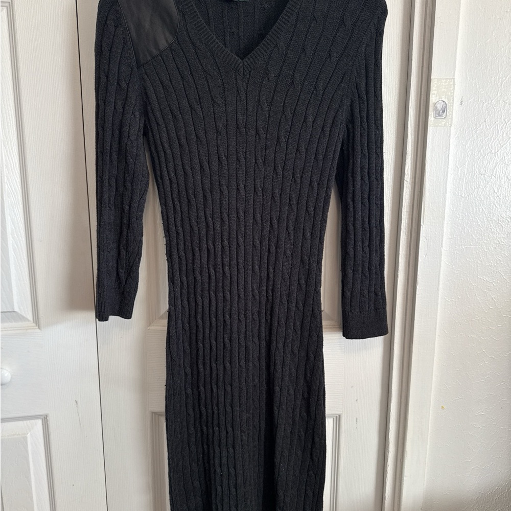 Ralph Lauren Black Long Sleeve Knit Dress